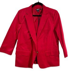 DKNY Red Blazer Jacket with Gold Button Detail Size 12